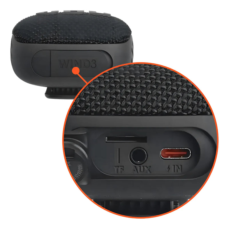 Parlante Jbl Wind 3 Bici Moto Bluetooth Micro Sd Y Radio Fm Voltaje Color Negro
