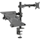 Soporte Dual Escritorio: Monitor + Portátil, Techgo Spml-12 Negro