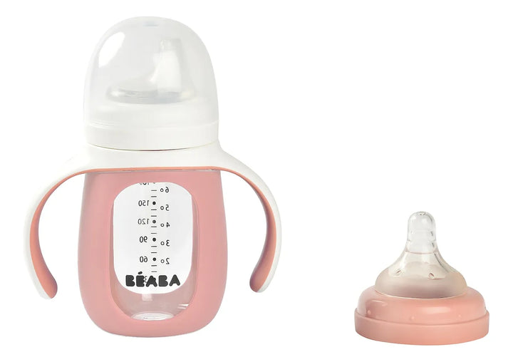 Beaba Vaso De Vidrio 2 En 1 Para Entrenamiento De Biberon A