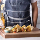 Tablas De Madera Teca Para Picar Alimentos Mediana Con Ranur Liso Marrón