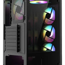 Chasis Gabinete Caja Gamer Iceberg Flow D Negro 4 Fan Argb