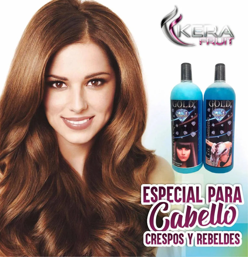 Cera Fría Capilar Gold Diamond (cabellos Crespos) + Shampo