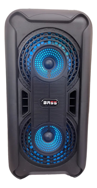 Parlante Portátil Cabina Bocina Fm Usb Micrófono Altavoz Negro