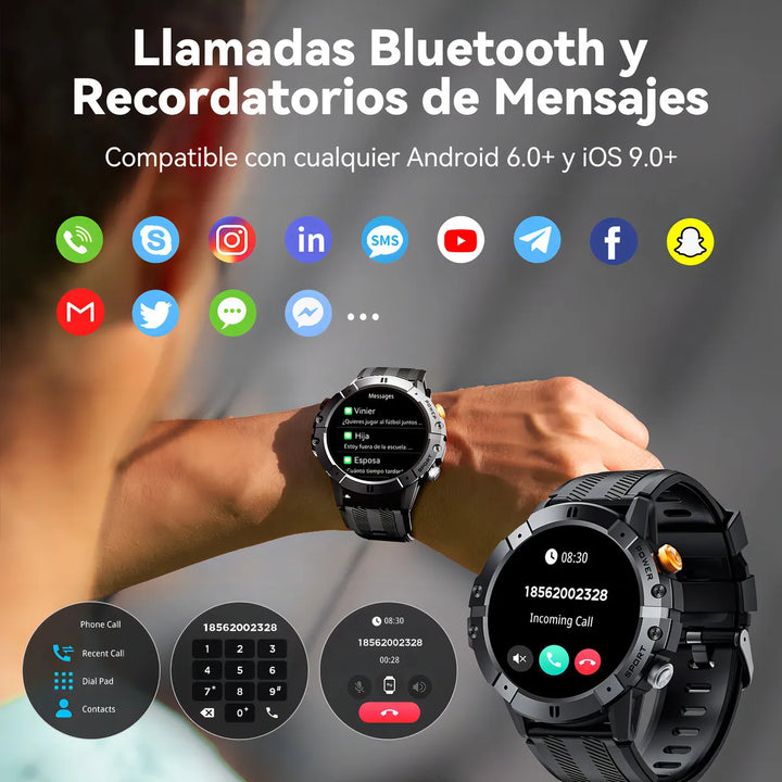 Reloj inteligente Smartband Cubot Cseries C29 display de 1.52" Negro