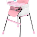 Silla Comedor Para Bebe 3 En 1 color Rosa SBEBE-1RS