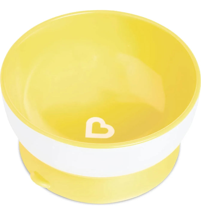 Platos Munchkin Bowl De Succión Antiderrame X 3 Unidades Amarillo / Verde / Azul Liso