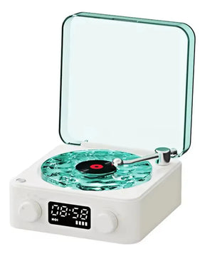 Altavoz Bluetooth Inalámbrico Tocadiscos Retro Led Portátil