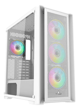 Gabinete Caja Atx Gamer Iceberg Titan M16 Blanca 4 Fans Argb