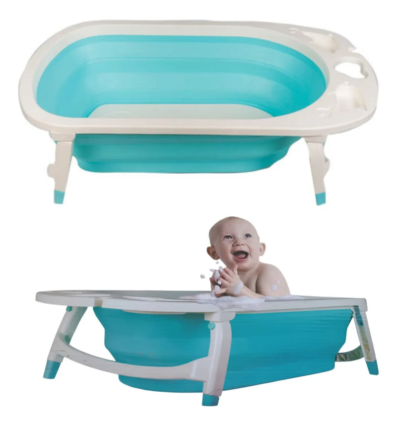 Bañera Para Bebé Plegable Celeste Bañera Plegable