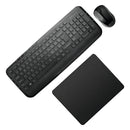 Combo Delux Teclado Slim Multimedia + Mouse + Pad Mouse S Mouse Negro Teclado Negro