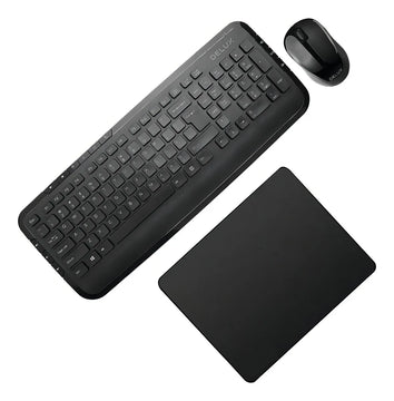 Combo Delux Teclado Slim Multimedia + Mouse + Pad Mouse S Mouse Negro Teclado Negro