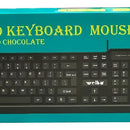 Combo Teclado Y Mouse Usb Alambrico Weibo Fc-535 Color del teclado Negro