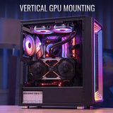 Gabinete Gamer Aerocool Interstellar Rgb 5 Fans Color Negro