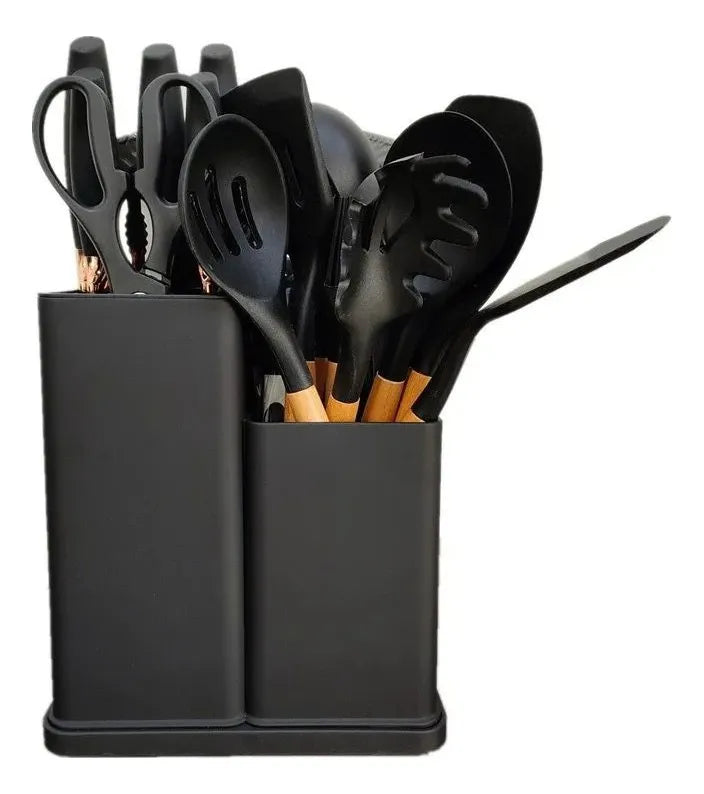 Cucharón de Kitchenware Set 19 19 x pack color negro