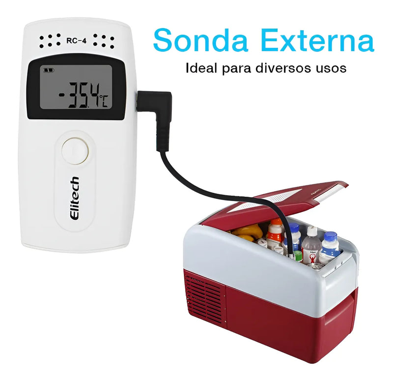 Data Logger Elitech Rc-4hc Temperatura Humedad Digital