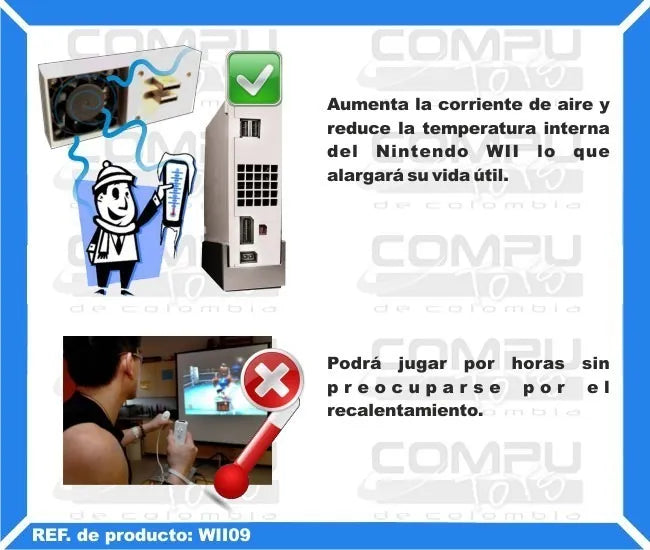 Disipador De Calor Para Nintendo Wii Ref Wii09 Computoys Sas