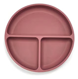 Kit Alimentación Bebe Niño Vajilla En Silicona Plato Babero Color Rosa Liso