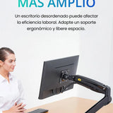 Soporte Ergonomico Monitor Grandes Pantallas Conector Usb Carbón Mate