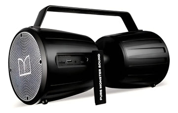 Parlante Monster EZ-Play Solara portátil con bluetooth waterproof negra