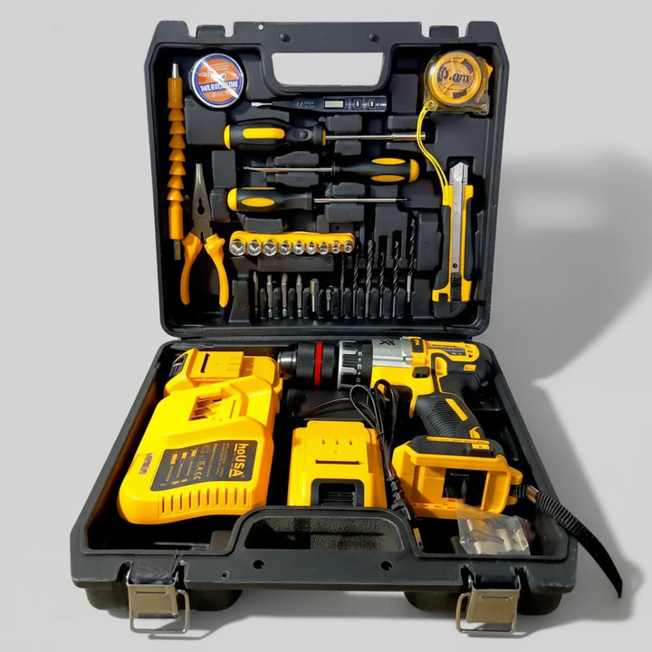 Taladro Inalambrico De 68v Poderoso Eficaz Tipo Industrial - Amarillo - 50/60