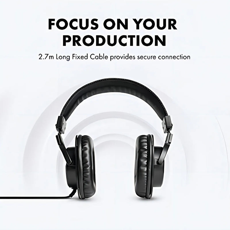 Auriculares De Monitoreo De Estudio M-audio Hdh40 Podcast Y Grabación, Diadema Flexible Y Cable De 2.7 Metros