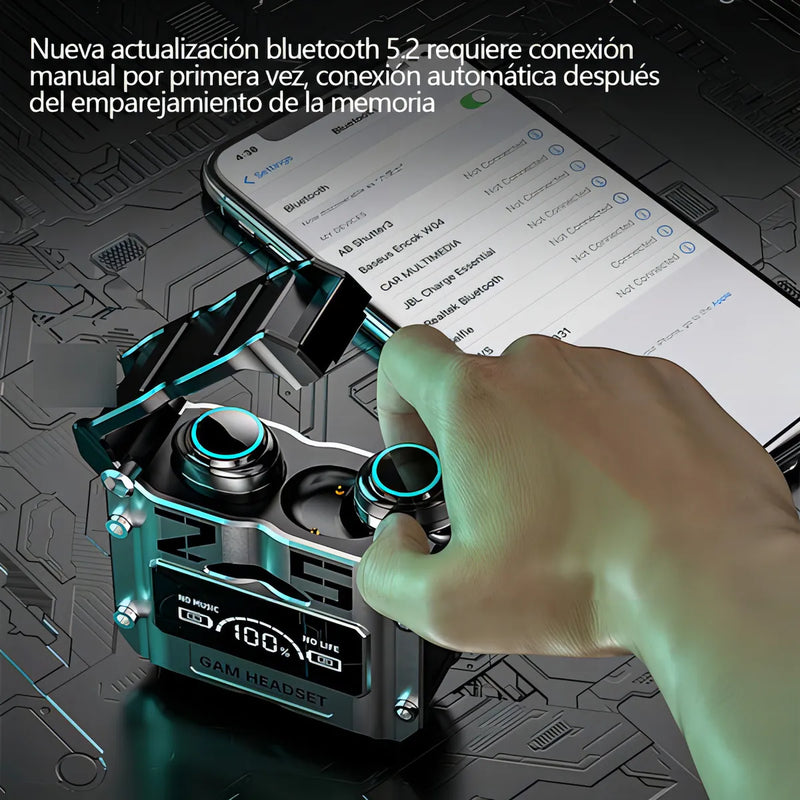 Audífonos Bluetooth Deportivos M25 Reducción De Ruido Negro