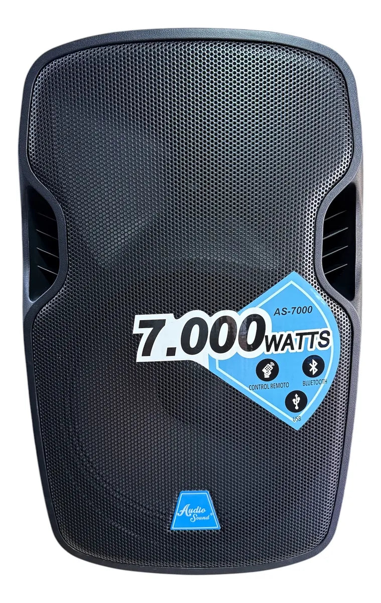 Cabina Activa Audio Sound 15 Pulgadas 7000 700w Bluetooth Negro