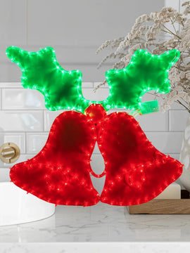 Campana Navideña Luz Led 60 Cm Rojo