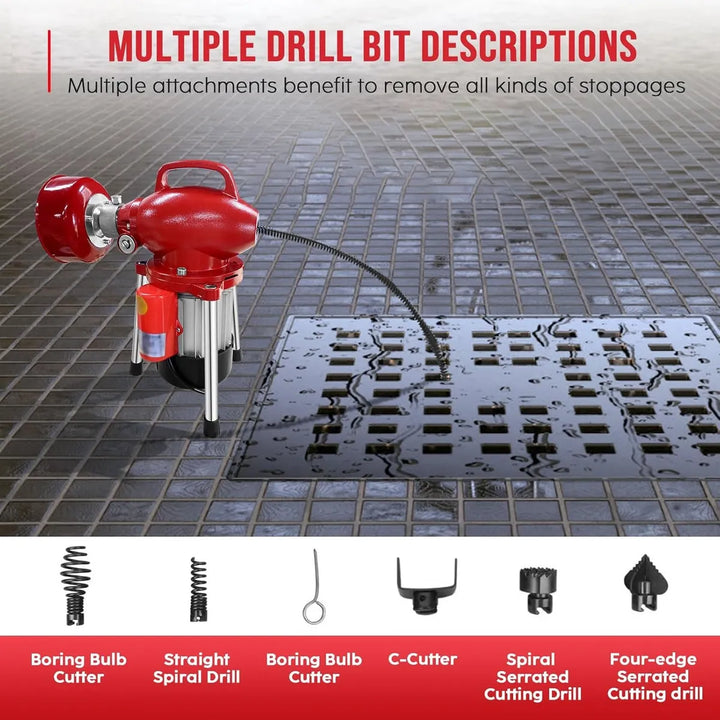 Sonda Eléctrica Maquina Destapa Cañerias Industrial Tuberia