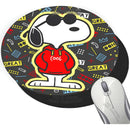 Pad Mouse Snoopy Peanuts Perro Caricatura Negro
