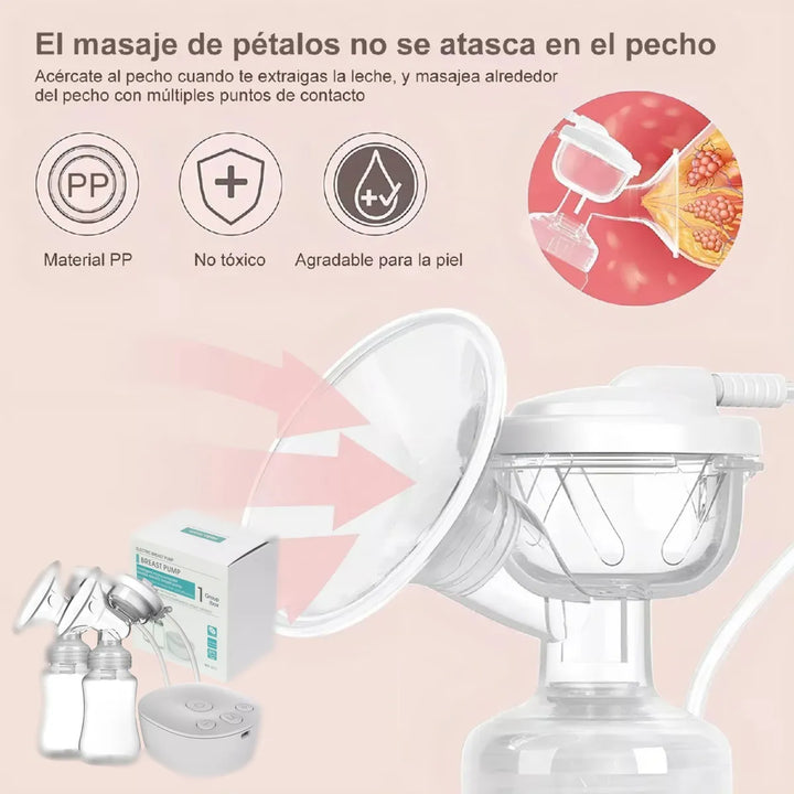 Extractor Doble Portatil Leche Materna Automatico Electrico