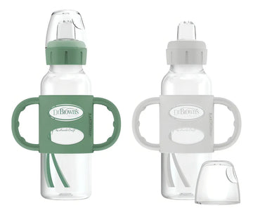 Vaso Entrenador Bebe Dr. Browns Tetero De Transición 2unid Color Verde-gris