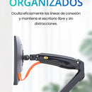 Soporte Ergonomico Monitor Grandes Pantallas Conector Usb Carbón Mate