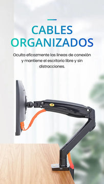 Soporte Ergonomico Monitor Grandes Pantallas Conector Usb Carbón Mate