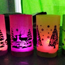 Faroles Noche De Velitas Navideños!!!!con Led De Colores