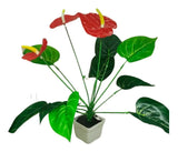 Flor De Anturio Artificial Decoración Mata Plástica Regalo