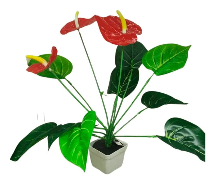Flor De Anturio Artificial Decoración Mata Plástica Regalo