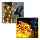 La luz LED Golden Fairy de 10 m con cable solar ahorra energía