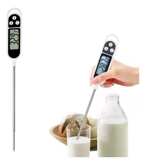 Termómetro Culinario Digital Blanco Para Bebidas Y Comida