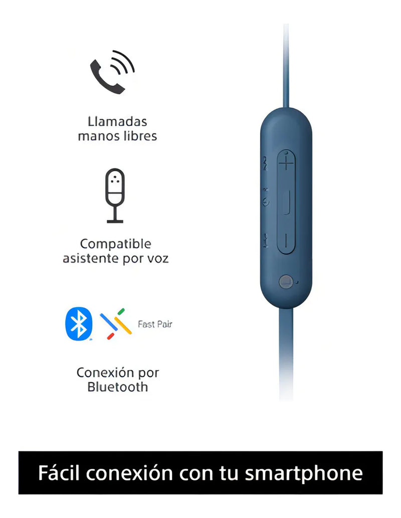Auriculares Sony Wi- C100 Bluetooth 25h Ipx4 Color Azul