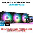 Enfriamiento Liquido Pc 360 Mm Argb Lga 1700 Am5 1200 Negro