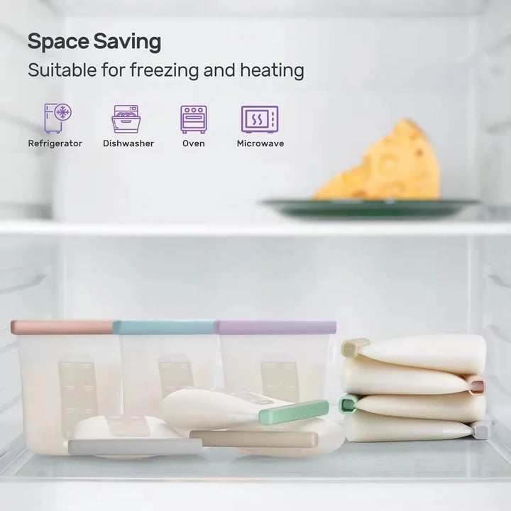 5 Bolsas De Almacenamiento De Leche Materna De Silicona