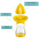 Exprimidor De Limones 2 En 1 Con Spray Boquilla Adaptable Amarillo