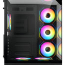 Chasis Gamer Iceberg Crystal Cube S Black 6 Fans Argb