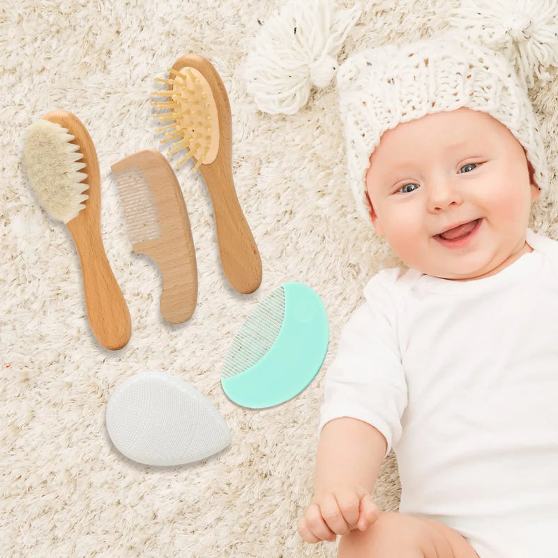 Cepillos De Madera Suaves Para Bebes