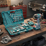 Pistola De Impacto Batería 4amp + Cargador + 152 Accesorios Verde