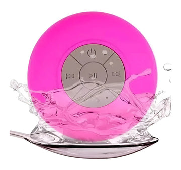 Parlante Alta Voz Recargable Ducha Bluetooth Resiste Agua Color Fucsia