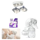 Extractor De Leche Manual + Pezoneras Par Con Cajita