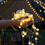 Instalacion Navideña Espiga Bola Correcaminos X300 Led 6mt Amarillo