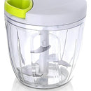 Maxi cortador, picador y mezclador manual 900 ml Chef Master con cuchillas intercambiables blanco y verde